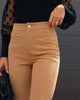 Corduroy Casual Trousers Women Autumn Winter Solid High-waist Flare Pants Lady Slim Black Gray Khaki Orange Long Pants