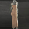 Sexy Mesh See Through Slim Evening Party Dresses Fall Winter Strap Christmas Outfits Glitter Diamond Long Dress for Women