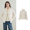 Women's 90% White Duck Down Jacket Autumn High Neck Windproof Fluffy Cocoon Silhouette Warm Outerwear