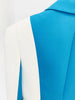 High Street Designer Runway Suit Set Women's Contrast Color Block Blazer Pencil Pants Suit 2pcs