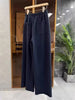 Heavy Duty Patchwork Denim Sweatpants Women Autumn High Waist Elastic Waist Commuter Wide Leg Trousers