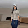 Causal Long Sleeved Grid Female Jacket Drawstring Tight Loose Women's Trench Collar Single Breasted Pocket Outerwear