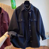 Casual and Loose Denim Jacket for Women Spring and Autumn Single Breasted Solid Color Jackets