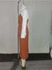 Womens Dresses Shirt PU Skirt Autumn Buttons Long Sleeve Patchwork Pocket Skinny Belted Lapel Female Midi Dress
