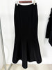 High Street Women's Diamonds Rhinestone Beaded Blazer Mermaid Long Skirt