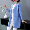 Ladies Sweater Jacket Autumn Winter V-neck Be All-match Women's Knitting Cardigan Sweater Coat Loose Comfortable Female Top