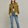 Spring Autumn Contrast Splicing Design Sense Short Women Jacket 2025New Casual Single-Breasted Coat Female Top