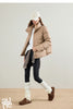 Women's 90% White Duck Down Jacket Autumn High Neck Windproof Fluffy Cocoon Silhouette Warm Outerwear
