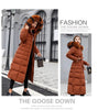 Female Winter Over Knee Loose Large Fur Collar Hooded Warm Thick Parkas Long Down Cotton Plus Size Parkas Coat Women Padded Coat
