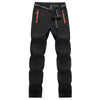 Women Winter Fleece Pants Warm Waterproof Hiking Pants Outdoor Camping Climbing Skiing Soft Shell Windproof Rain Trousers