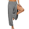 Women Yoga Pants High Waisted Slit Wide Leg Haren Pants Gym Leggings Casual Solid Hollow Workout Trousers Gym Home Wear