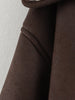 Women Casual Faux Leather Fleece Coats Vintage Solid Single Breasted Lapel Long Sleeve Jacket With Pockets Streetwear