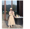 Winter Long Wool & Blends Coat for Women Chic Elegant Womans Clothing Skirted Woolen Overcoat