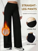 Plush Wide Leg Trousers Warm Winter High Waisted Straight Pants Outdoor Skiing Jogging Or Exercise Winter Women's Pants & Capris