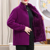 Ladies Coral Fleece Shake Grain Fleece Jacket Winter Female Large Size 5XL Sweatshirt Middle Age Mom Thickening Cardigan Outwear