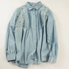 Harajuku Cotton Denim Spring Blouses Long Sleeve Women's Embroidered Shirts Pretty Blouses Woman Jean Shirts