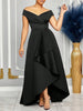 Off Shoulder Evening Dress Women Solid Maxi Long Dresses With Sleeves Wedding Bridesmaid Elegant Party Dresses Woman