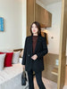 Women Autumn and Winter Blaze Black Cotton Lined Warm Suit Jacket Women's Korean Street Bombing Suit Coat