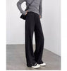 High Waist Autumn Winter Women Woolen Pants Elastic Waist Quality Trousers Straight Type Soft Warm Trousers