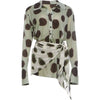 Silk Scarf Strap Patchwork Dress Women Sexy Single-Breasted Full Sleeve Polka Dot Print Hottie Music Festival Bodycon
