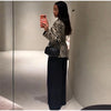 Leopard Printed Faux Fur Women's Coats Slim Lapel Single Breasted Full Sleeve Coat Autumn Winter Lady Warm Jacket