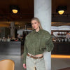 Retro Brown Suede Lapel Zippered Short Jackets Women's Casual Full Sleeves Pocket Loose Coats Spring Daily Commute Outwear