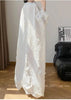 Women's Pleated Dress Elastic Loose Three Quarter Sleeve Stand Collar Dresses With Irregular Pleats2DB8596