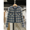 Autumn Korean Small Fragrant Coat Women Short Jacket Female Tweed Wool Outwear Casual Plaid Blazer Tops Ladies Outwear