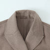 Women Solid Double Breasted Trench Jackets Vintage Lapel Neck Long Sleeves Female Chic Lady Outfits