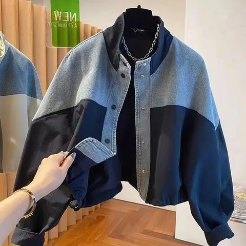 Spring Autumn Korean Women's Jacket Windbreaker Female Loose Long Sleeve Short Basic Coat Ladies Casual Outwear