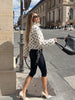 Woman Long Sleeve Polka Dot Solid Jacket High Collar Single Breasted Drawstring Coat Spring High Street Lady Chic Jackets