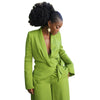 Street OL Work Women's Set Long Sleeve Blazers Tops and Wide Leg Pants Suit Fall Vacation Two 2 Piece Set Outfits