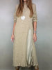 Long Sleeve Patchwork Sweater Maxi Dress, Women Autumn Stand Collar Casual Party Dress, Elegant Ladies Dress Sets