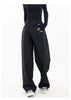 Houzhou Women Wide Suit Pants High Waist Gothic Japanese Style Baggy Black Trousers Irregular Straight Pants Casual Streetwear