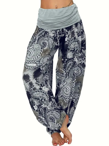 Plus Size 1XL-8XL Woman‘s Multi-color Digital Printed Harem Pants Trousers Ladies Long Leg Wide Leg Pants Pants