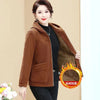 Middle Aged Elderly Mothers' Hooded Coat Spring Autumn Casual Fleece Jacket Large Size Women Casual Corduroy Outwear 4XL