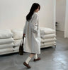 Color Patchwork Long-sleeved Coats for Women Spring and Autumn Korean Style Long Coats