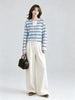 Women Winter Pants Fleece Lined High Waist Heavy Drape Thick Warm Winter Beige Loose Fit Casual Long Trousers