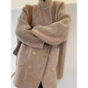 Autumn Women Woolen Coat Turn Down Collar Regular Length Coat Women Winter Blazer Clothes Coats Tops