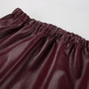 Wine Red Faux Leather Jakcet Outerwear Thicken Zipper Lapel Pu Coats Autumn Winter Streetwear Ladies Tops Women