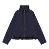 2026Classic Commuter Style Women S Red Hooded Pilot Jacket Cotton Padded Elastic Ruffle Hem Loose Short Casual Coat