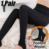Autumn Winter Fleece Lined Pearl Velvet Over-the-Knee Leggings for Women Thickened Warm Tights for Cold Weather