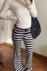 Y2K Streetwear Japanese Harajuku 2000s Korean Pants High Street Women Low Waisted Striped Long Trousers Flare Pants