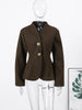 Solid Mini Skirt Set For Women Spring Long Sleeve Waist Jacket Hip Package Skirt 2 Piece Sets Lady Chic Suits