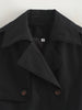 Ladies Vintage Cropped Trench Spring Autumn Jacket Women Streetwear Double Breasted Long Sleeve Top Female Chic Coat Outfits