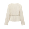 Women Tweed Single Breasted Elegant Jackets Coat Long Sleeve Plaid Jacket Woman Clothing Outdoor Clothes 2409113