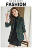 Women Leopard Printed Woolen Blazer Long Sleeve Single Breasted Autumn Winter Jacket Streetwear Ladies Blazer Female Outerwear