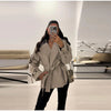 Tie Up Short Women 's Trench Coat Lapel Long Sleeve With Belt Oversize Windbreaker Female Spring Autumn Woman Outerwears