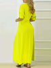 Elegant Long Sleeve Button Front Maxi Shirt Dress with Side Split for Women Casual Chic