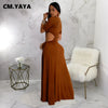 Women O-neck High Split Ruched Bodycon Midi Maxi Dress Fall Street Evening Party Club Vestidos Sexy Long Dresses